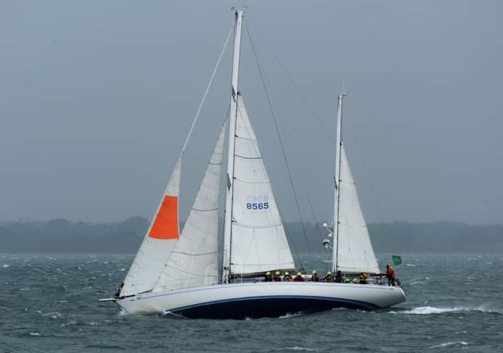 Eve Coming out of the Solent in the Fastnet 2023 start