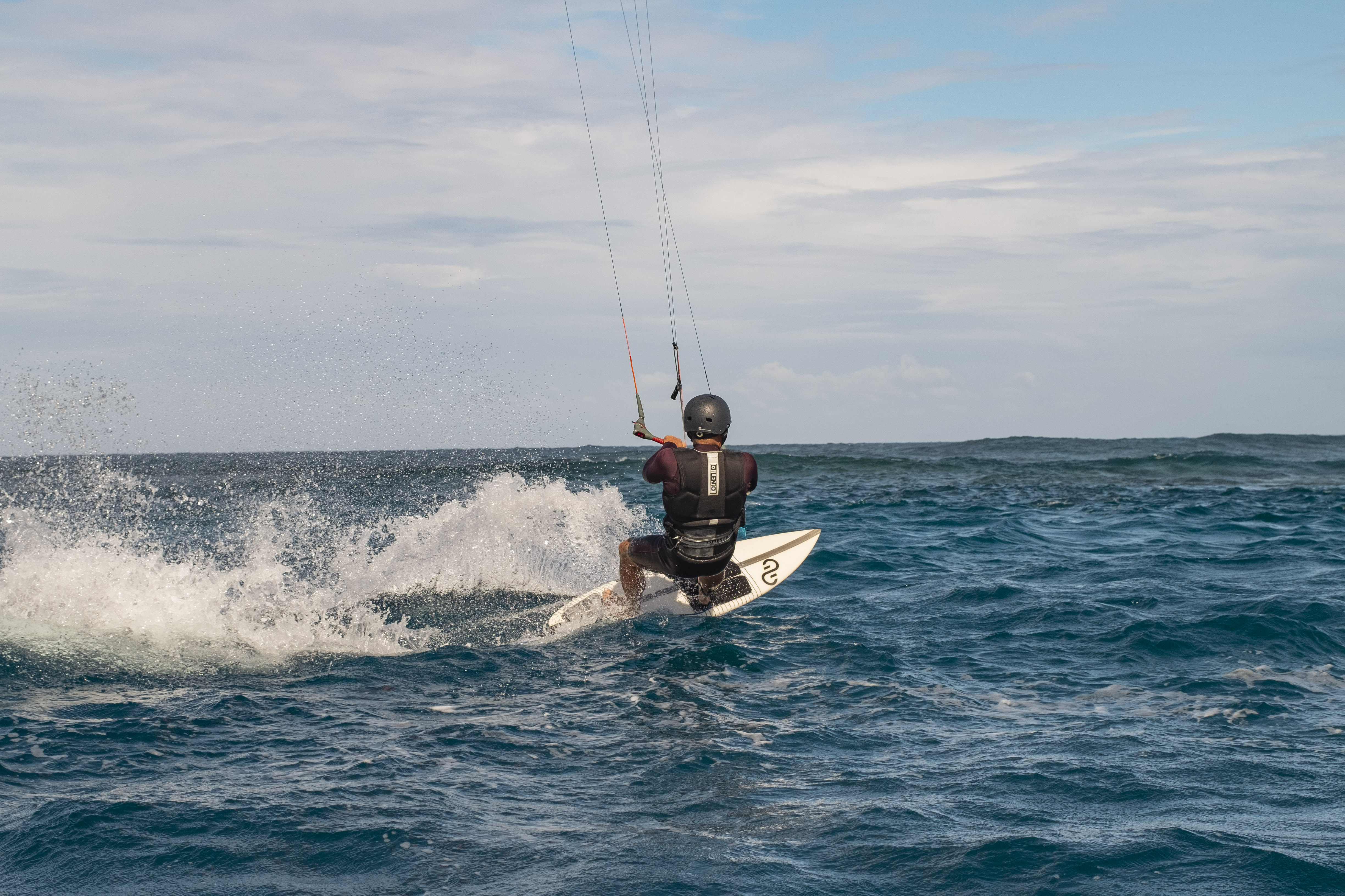 Enjoying some kitesurfing out on the reefs in Lord Howe.